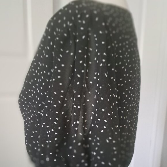 FASHION Polka Dots  V-Neck Midi Short Sleeve Boho High Low Hem Dress Sz M NWT - Picture 7 of 11